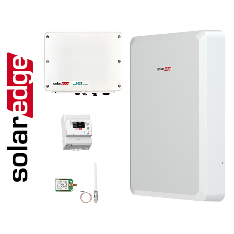 Kit SolarEdge monofase 10 kWh + 3,68 kWp (1 x BAT-10K1PS0B-12 + 1 SE3680H-RW000BEN4 + meter e antenna) Kit SolarEdge monofase 10 kWh + 3,68 kWp (1 x BAT-10K1PS0B-12 + 1 SE3680H-RW000BEN4 + meter e antenna)