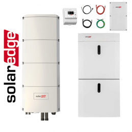 Kit SolarEdge trifase 9,2 kWh + 10 kWp BACKUP (1 x SE-HOME-BATTERY-9.2 + 1 x SE10K-RWB48BFN4 + meter e cavi)