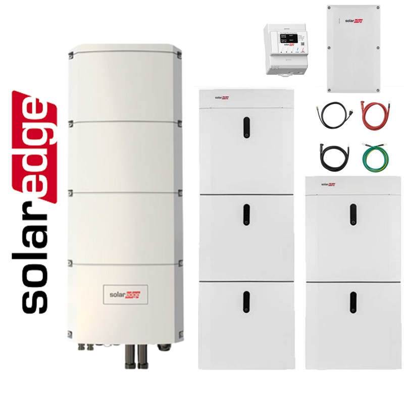 Kit SolarEdge trifase 23 kWh + 8 kWp BACKUP (1 x SE-HOME-BATTERY-23 + 1 x SE8K-RWB48BFN4 + meter e cavi)